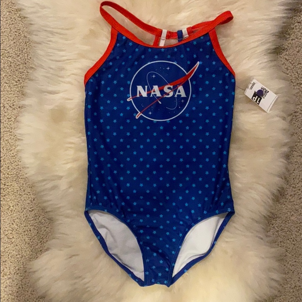 Girls NASA one piece swimsuit kids M